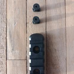 Rail picatinny 6,5cm NOIR pour syst&egrave;me M LOK, T4e, CCK, Kit conversion...