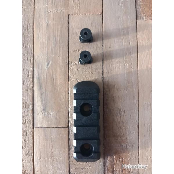 Rail picatinny 6,5cm NOIR pour syst�me M LOK, T4e, CCK, Kit conversion...