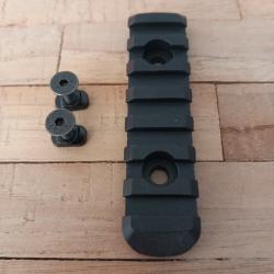 Rail picatinny 8,5cm NOIR pour syst&egrave;me M LOK, T4e, CCK, KIT conversion...