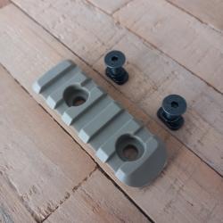 Rail picatinny 6,5cm TAN + visserie pour syst&egrave;me M LOK, T4e, kit CCK...