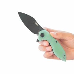 Couteau Kubey Noble Lame Acier 14C28N Blackwash Manche G10 Jade Liner Lock IKBS KUB236Q