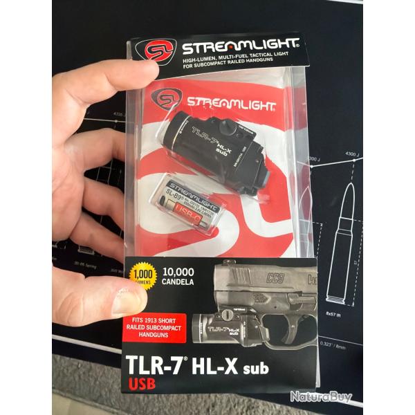 Streamlight TLR-7 HL-X sub USB - 1000 Lumens