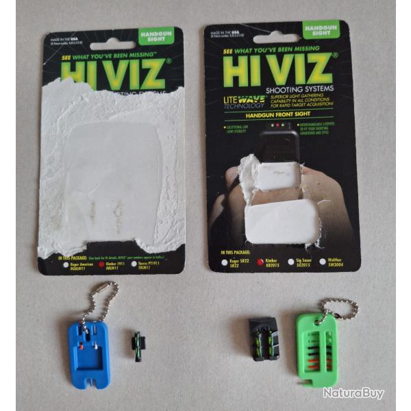 Hausse et visee fibre optique HIVIZ pour KIMBER 1911