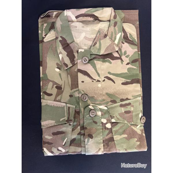 Veste de treillis militaire britannique originale  NEUVE sous emballage Drapeau UK cousu