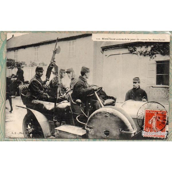CPA - MILITARIA Mitrailleuse automobile pour tir contre les a�roplane- N�7420