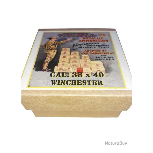 38 x 40 Winchester ou 38-40 Win: Reproduction boite cartouches (vide) WMA 14561007