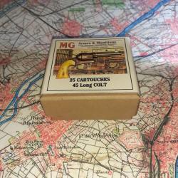 45 Long Colt (MG Armes & Munitions): Reproduction boite cartouches (vide) collection MG 14561039