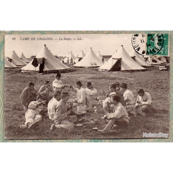 CPA - Camp de Chalons la soupe - N�7425