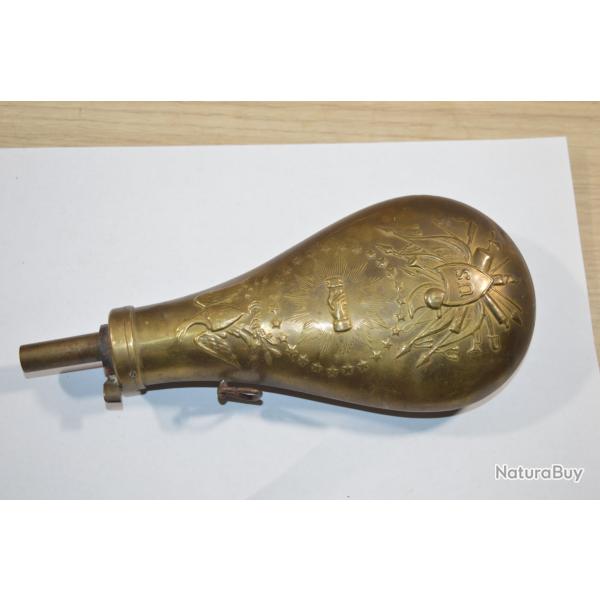 Poire � poudre Guerre de S�cession USA 1850 Post US Poudre Noir (23)