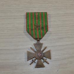 Croix de Guerre Fran&ccedil;aise WW1 Poilu 1914/1918 French  citation  M&eacute;daille 14/18  (17A)