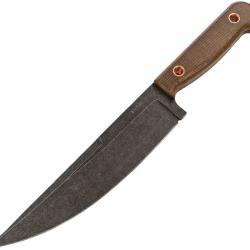 Couteau Station IX The Partisan Lame Acier Carbone 1095 Manche Micarta Brown Etui Kydex/Cuir STN002