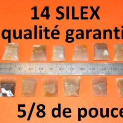 lot de 14 silex blonds 5/8 de pouce QUALITEE GARANTIE - VENDU PAR JEPERCUTE (D24C325)