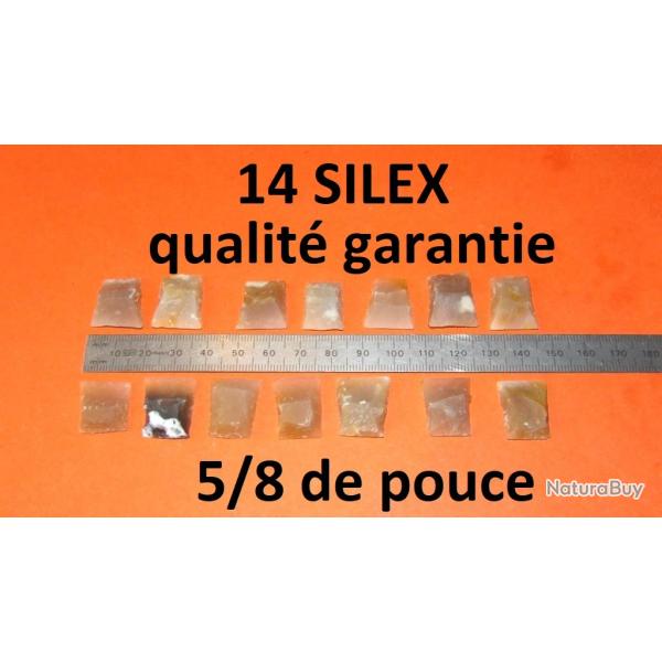 lot de 14 silex blonds 5/8 de pouce QUALITEE GARANTIE - VENDU PAR JEPERCUTE (D24C325)