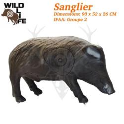 WILD LIFE Sanglier 3D Cible Tir &agrave; l'Arc - Groupe 2 - 52&times;90&times;26 cm
