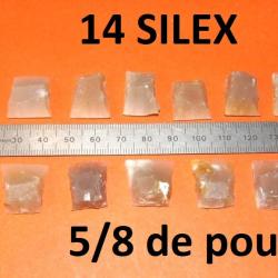 lot de 14 silex blonds 5/8 de pouce QUALITEE GARANTIE - VENDU PAR JEPERCUTE (D24C339)