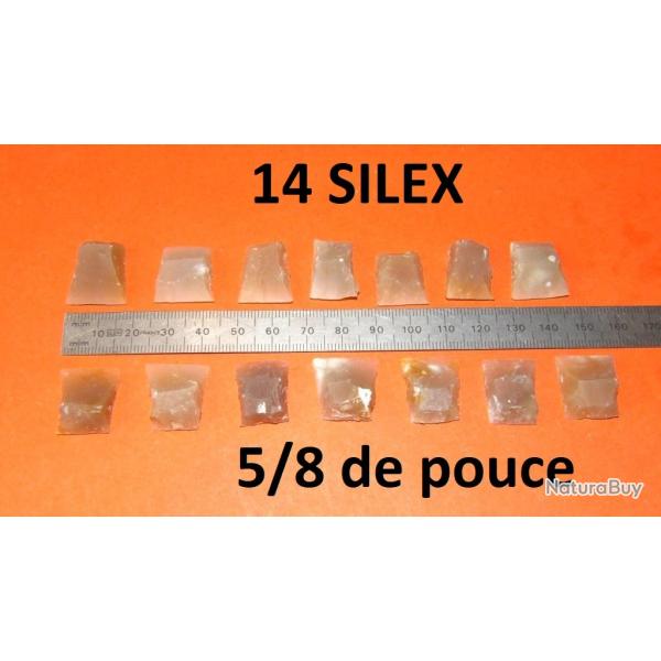 lot de 14 silex blonds 5/8 de pouce QUALITEE GARANTIE - VENDU PAR JEPERCUTE (D24C339)