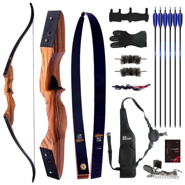 Kit arc traditionnel d�montable Sanlida Eagle X9 58" Droitier (RH) 45 lbs