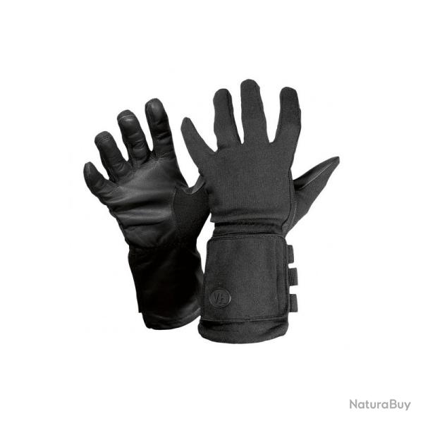 Gants longs � fen�tre en cuir Vega OG39 noir