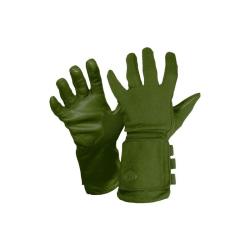Gants longs &agrave; fen&ecirc;tre en cuir Vega OG39 vert OD