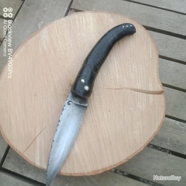 Couteau forg� artisanal type 2 clous.....piece unique!!