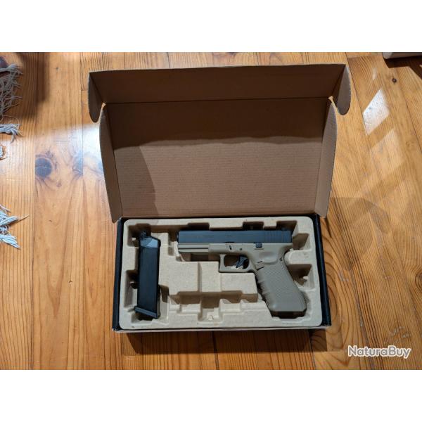 Glock 17 WE noir/tan gen 4 gaz airsoft