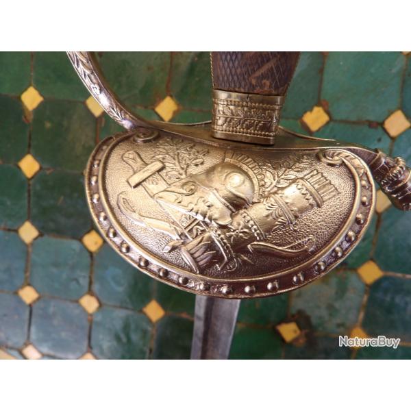 �p�e officier sup�rieur avec foudres d'�tat major lame Solingen Premier Empire Napol�on empereur