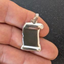 MEDAILLE PARCHEMIN 92,5% ARGENT PUR DIMENSIONS 260X190 mm SANS PRIX DE RESERVE !