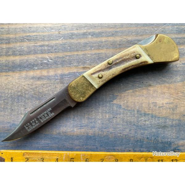 Ancien couteau PUMA SOLINGEN / LORD #865 / BOIS DE CERF / NEUF