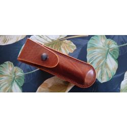 &Eacute;tui en cuir pour Opinel N&deg;12, FABRICATION ARTISANALE