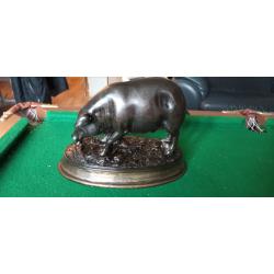 Groupe en bronze sign&eacute; Delabriere