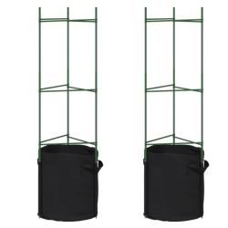 Cage tomates acier PP 116 cm avec sac plantes soutien ajustable