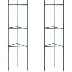 Cage tomates acier PP vert 116 cm support plantes ajustable