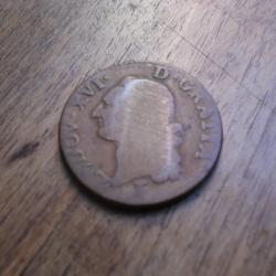 monnaie sol  france louis XVI  1790