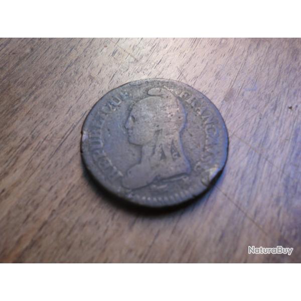 monnaie UN d�cime l'an 3 A