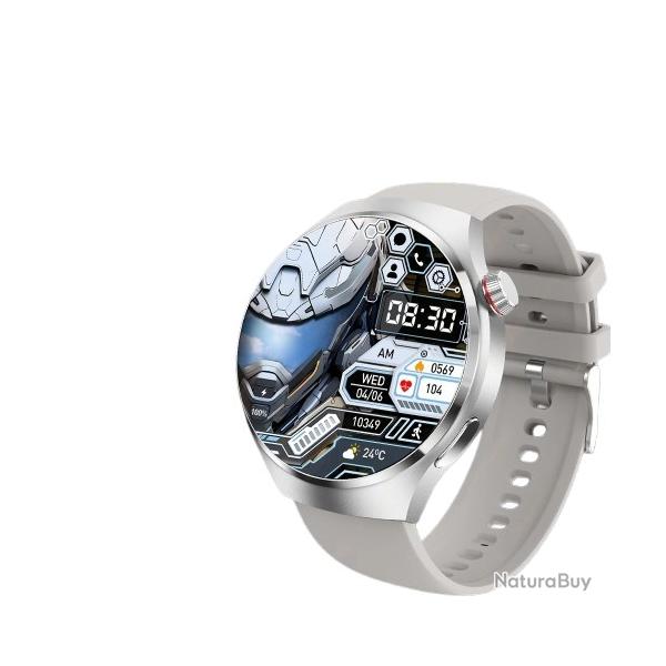 Montre Connect�e Homme GPS via Smartphone Appels Bluetooth Sports �tanche IP67 Cardio & SpO2 Silver