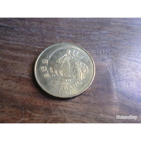 monnaie m�daille le francs 1796 L'EURO  2002