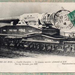 CPA -GUERRE 1914-1915 CONFLIT EUROPEEN LE FAMEUX MORTIER ALLEMAND DE 420   - N&deg;7430