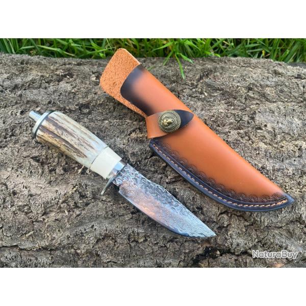 Couteau fixe damas VG-10 - 19 cm