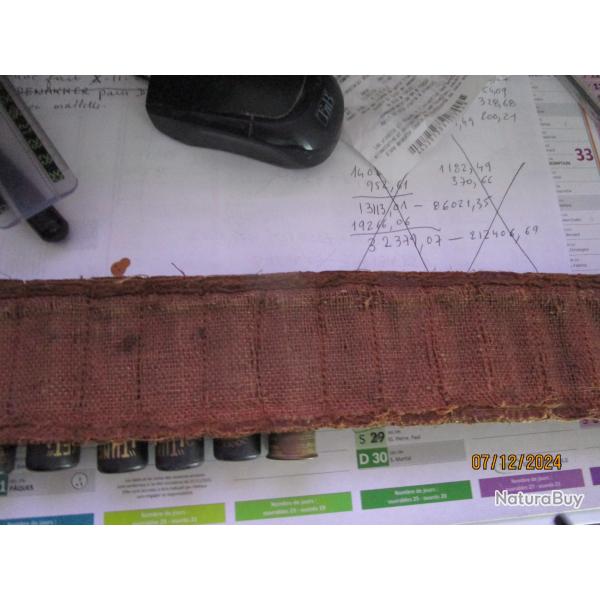 cartouchiere cuir cal 12 et bretelle fusil