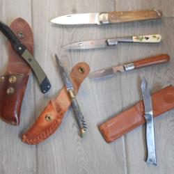 LOT COUTEAUX PLIANTS LAGUIOLE/PUMA/DOUK-DOUK