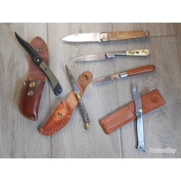 LOT COUTEAUX PLIANTS LAGUIOLE/PUMA/DOUK-DOUK