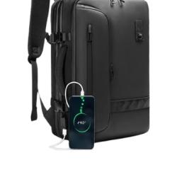 Sac &agrave; Dos de Voyage Sous Vide avec Pompe - Extensible 40L - Ordinateur 16" USB Etanche