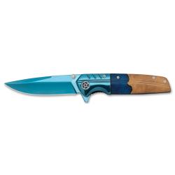 Couteau  pliant Bleu Titanium  lame de 9 cm