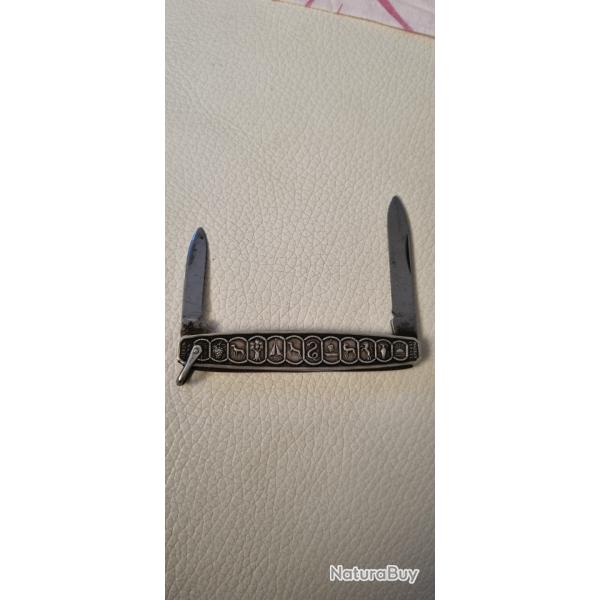 Superbe couteau ancien Scheffield en Argent,  fabrication Isra�l