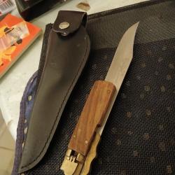 Couteau LEOPART avec sa pochette cuir