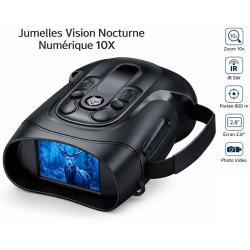 Jumelles Vision Nocturne Num&eacute;rique 10X Zoom &Eacute;cran 2.8 Pouces Observation Faible Lumi&egrave;re
