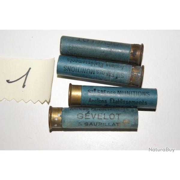 Lot CARTOUCHES CAL 12 mm( douille carton )