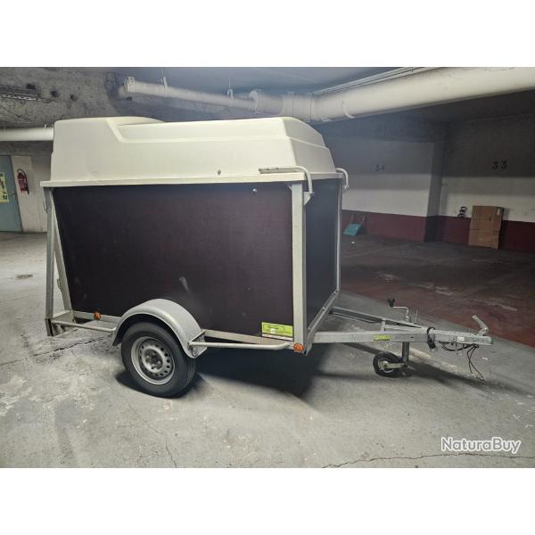 Remorque MORVAN BW fourgon/bagag�re volume de chargement 197 x 108 x 140 cm - PTAC 750 kg