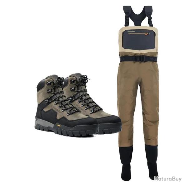 Pack waders GRUNDEN'S Boundary + chaussures Bankside M King (9-11)