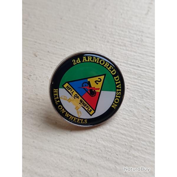 INSIGNE M�TAL DE LA 2 EME ARMORED DIVISION " HELL ON WHEELS"